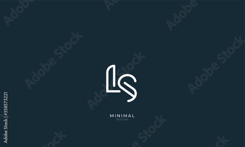Alphabet letter icon logo LS