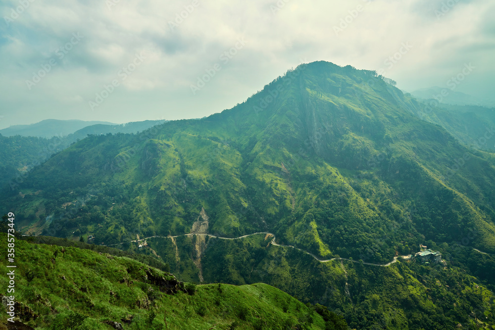Little Adam's Peak, Sri Lanka, Mountain landscape, Destination.