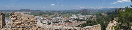 Panoramic view of Xativa town, Valencia, Spain