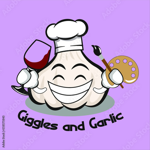 a logo that forms garlic