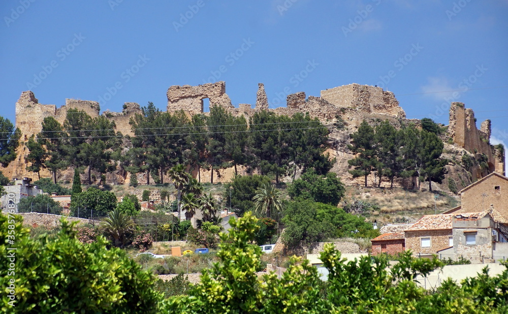 ruins of the castle in Montesa village, Valencian Community, Spain