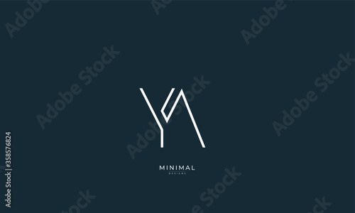 Alphabet letter icon logo KA
