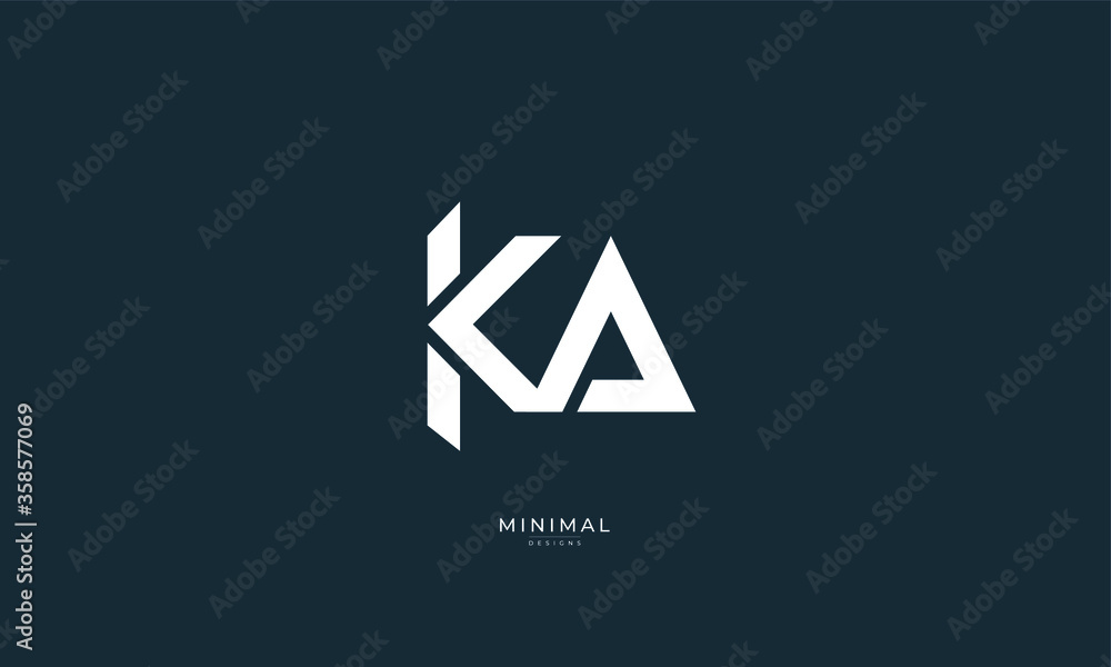 Alphabet letter icon logo KA Alphabet letter icon logo KA