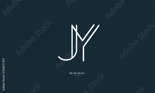 Alphabet letter icon logo JY