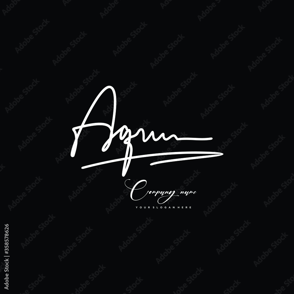 AQ initials signature logo. Handwriting logo vector templates. Hand drawn Calligraphy lettering Vector illustration. AQ initials signature logo. Handwriting logo vector templates. Hand drawn Calligraphy lettering Vector illustration.