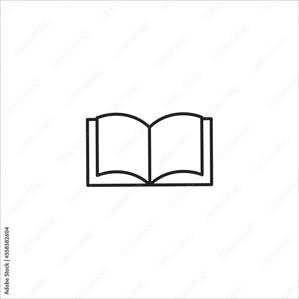 Book line icon vector design Book line icon vector design