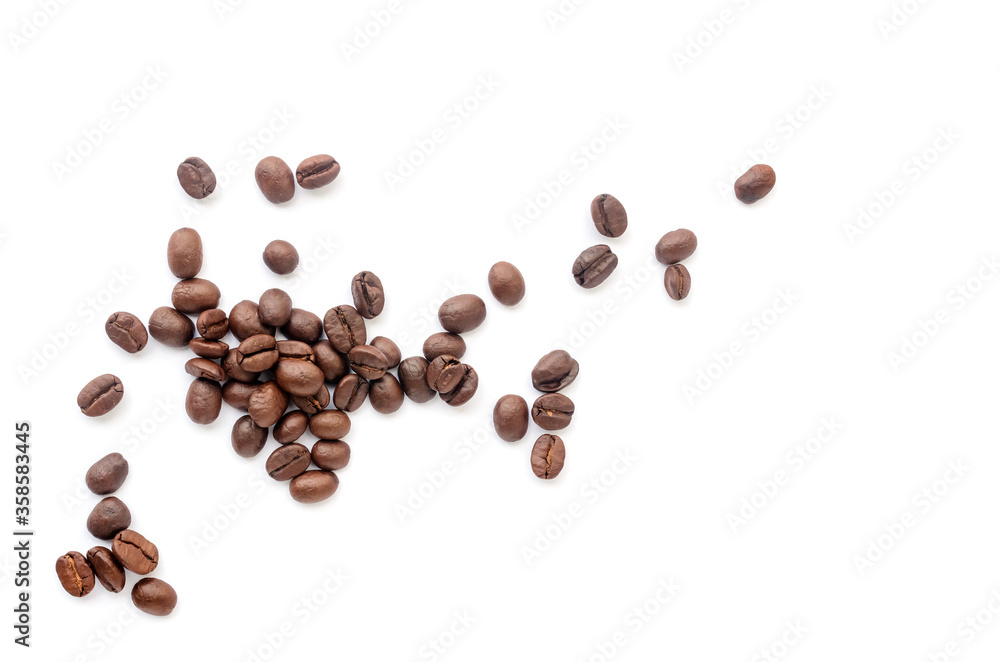 Coffee beans. Isolated on a white background. Coffee beans. Isolated on a white background.
