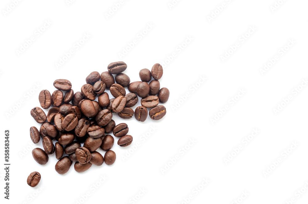 Coffee beans. Isolated on a white background. Coffee beans. Isolated on a white background.