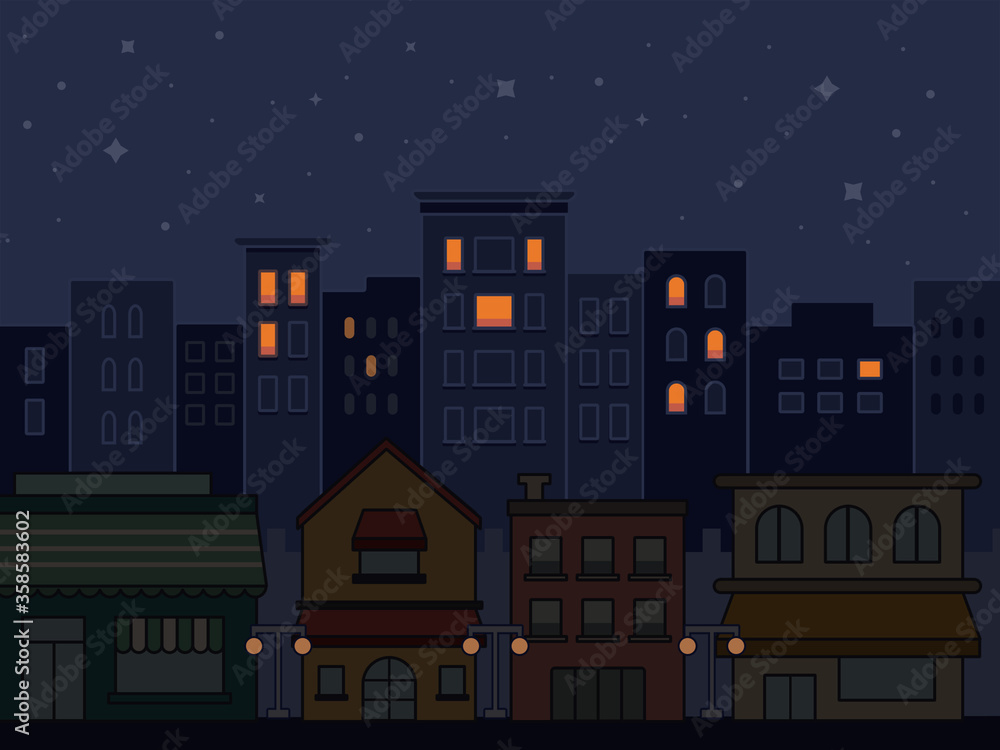 도시 밤 풍경