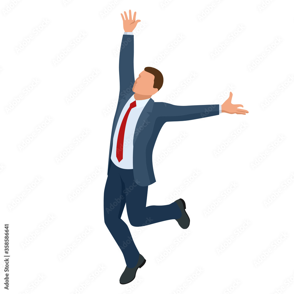 Isometric businessman isolated on write. Creating an office worker character, cartoon people. Business people. Isometric businessman isolated on write. Creating an office worker character, cartoon people. Business people.