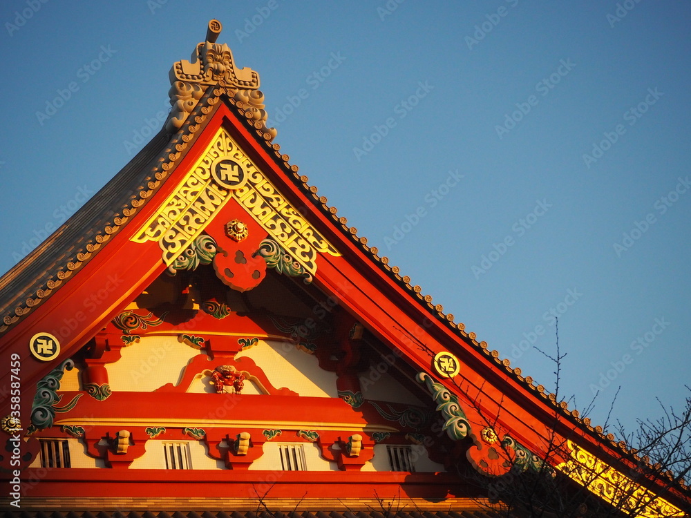Sensoji Temple roof of Asakusa, Tokyo