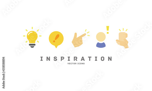A set of icons with inspirational motifs