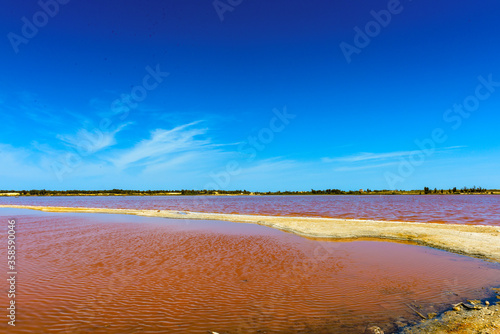 It's Lake Retba or Lac Rose, north of the Cap Vert peninsula of Senegal, north east of Dakar photo