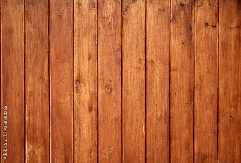 Naklejka premium Brown wood table texture background.