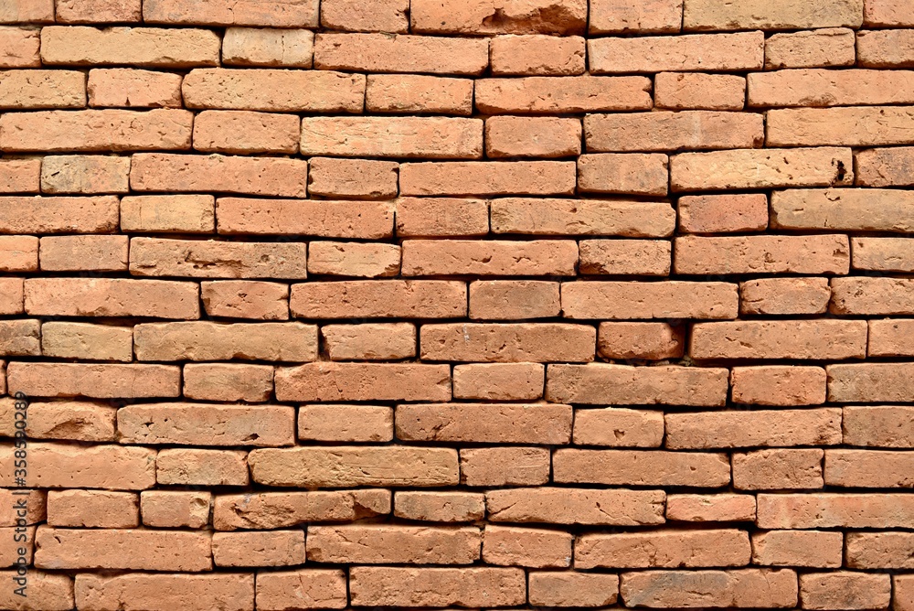Obraz premium Beautifully arranged bricks texture background.Old Brick wall texture background.