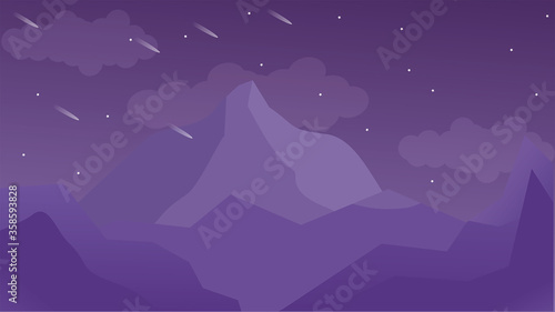 Premium vector banners with polygonal landscape illustration background.