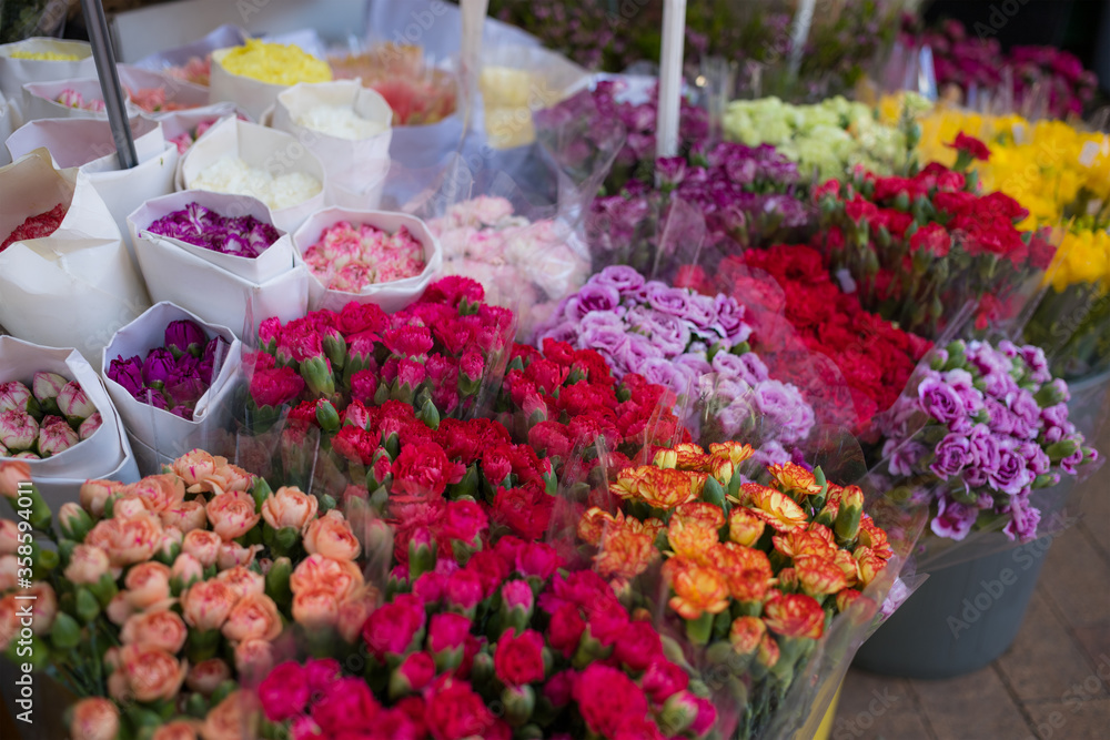 Fototapeta premium Bouquet of flower in market