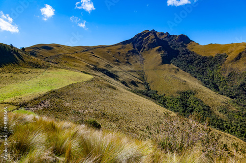 Andean landscape in the central highlands of Ecuador