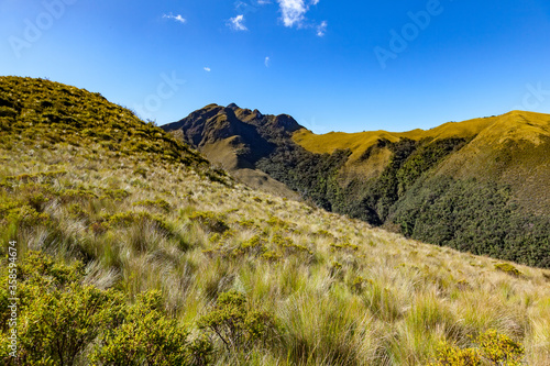 Andean landscape in the central highlands of Ecuador