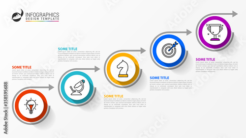 Infographic design template. Creative concept with 5 steps