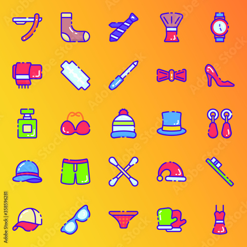 
Beauty and Fashion In Modern Flat  Style Pack 
