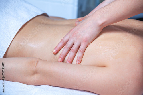 body massage in a beauty salon