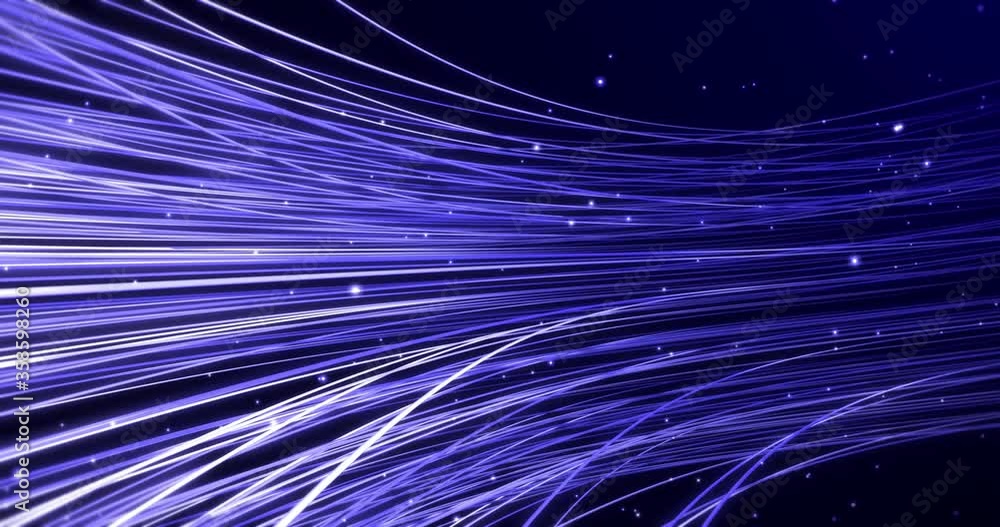 Futuristic Data Cables In Empty Space. High Speed Internet. Perfect Loop. Futuristic Computer, Internet And Technology Related 4K CG Animation.