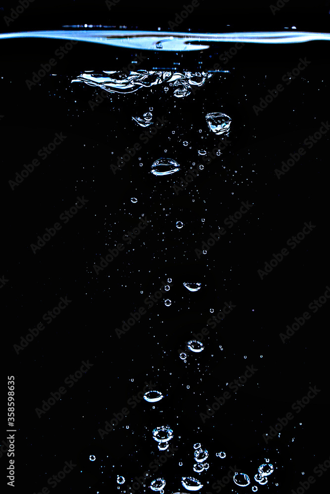 water bubbles isolated on black. water bubbles isolated on black.