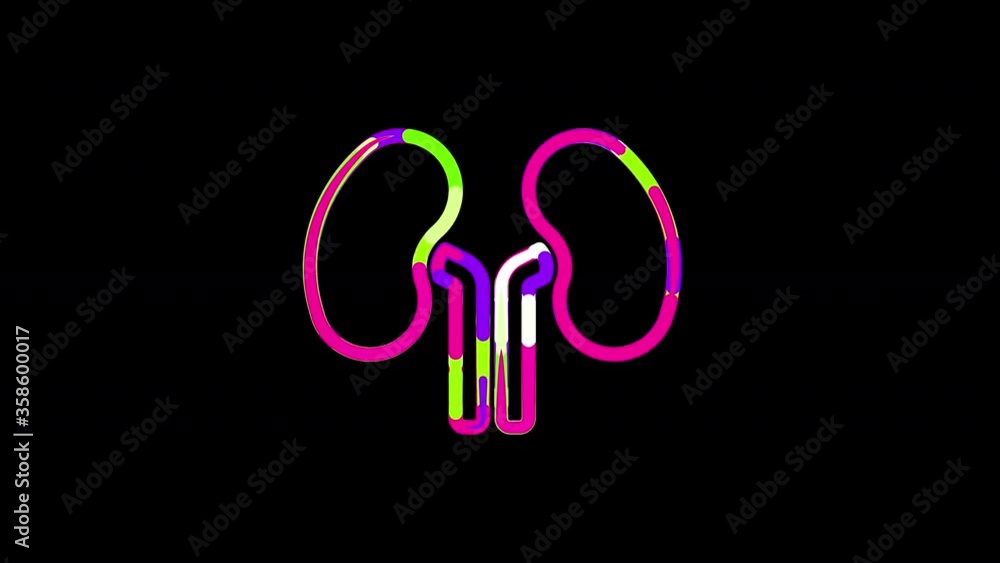 Circles gather in symbol kidneys. After it crumbles in a line and moves to the camera. Alpha channel black Circles gather in symbol kidneys. After it crumbles in a line and moves to the camera. Alpha channel black
