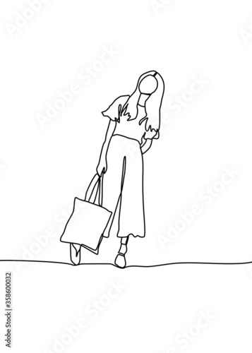 Drawings line, young boy modeling poses
