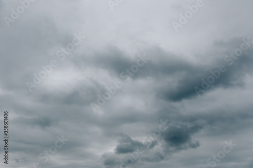 Dark clouds move across the sky