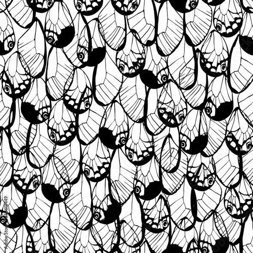 Butterfly nymph wing abstract seamless pattern.