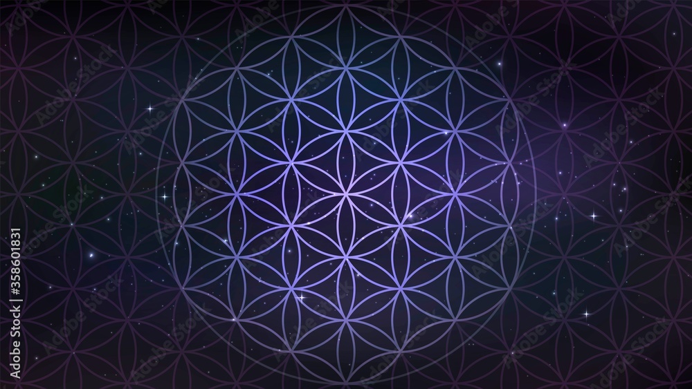 custom made wallpaper toronto digitalBackground with the sign of the Flower of Life, astral space pattern
