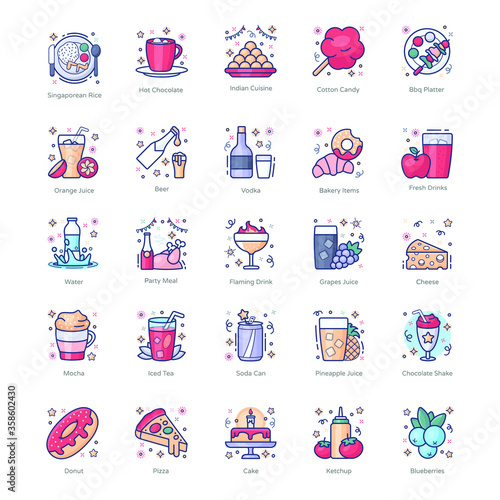 
Food, Drinks and Cuisines Items Pack 
