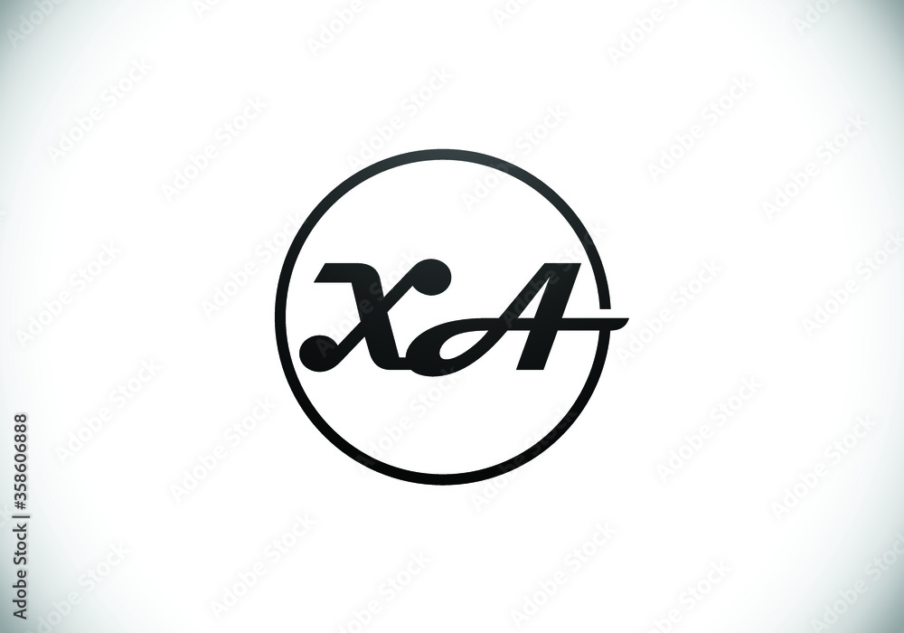 Initial Monogram Letter X A Logo Design Vector Template. X A Letter Logo Design Initial Monogram Letter X A Logo Design Vector Template. X A Letter Logo Design