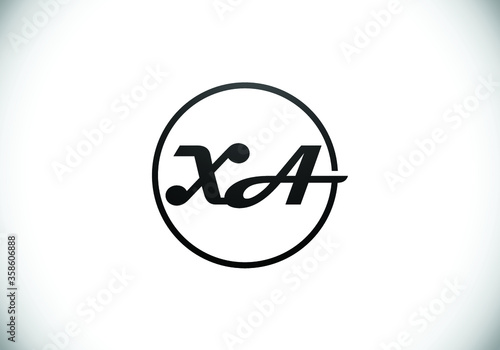 Initial Monogram Letter X A Logo Design Vector Template. X A Letter Logo Design