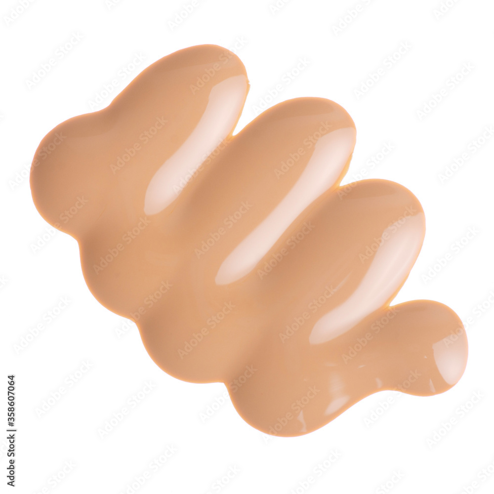 Foundation cream beauty on white background isolation, top view Foundation cream beauty on white background isolation, top view