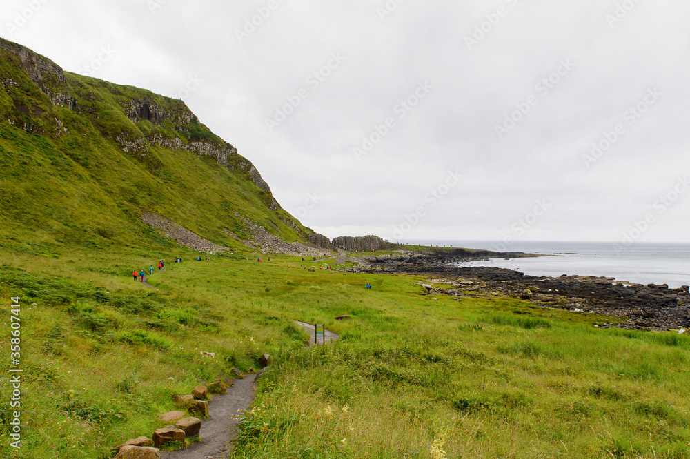 Nature of the Giant's Causeway and Causeway Coast, the result of an ancient volcanic eruption UNESCO World Heritage Site