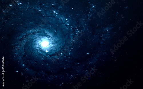 Blue glowing galaxy