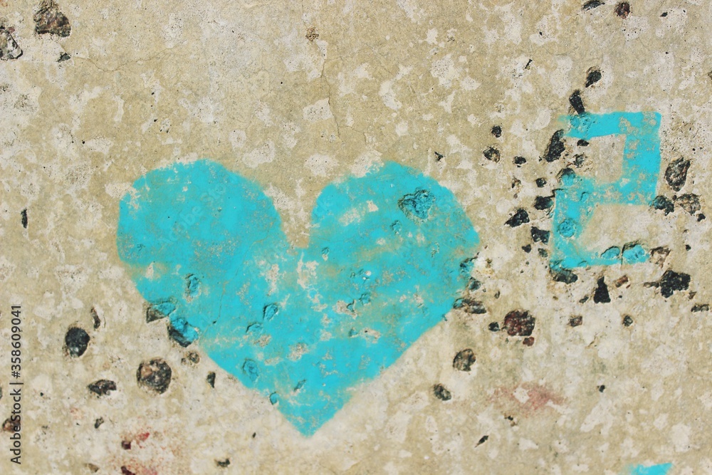 heart on the old wall heart on the old wall