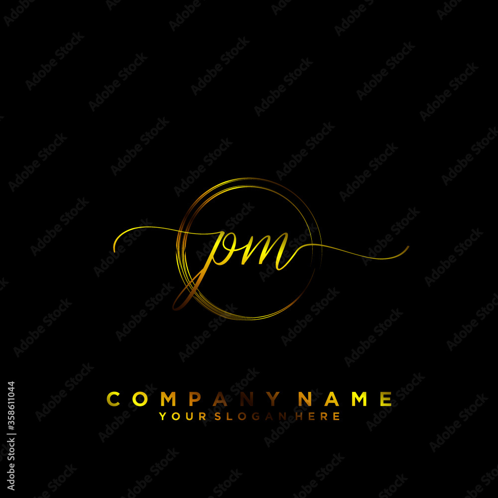 PM Initial handwriting logo vector
PM Initial handwriting logo vector