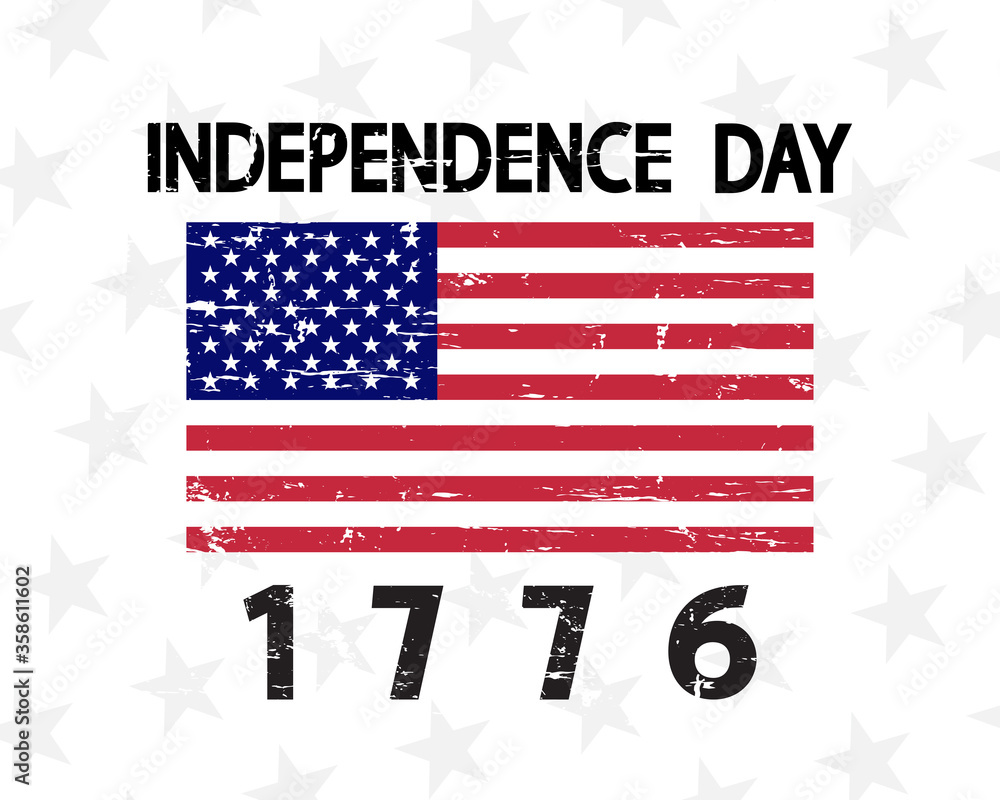 USA Independence Day 1776 (Fourth of July) patriotic concept, banner, greeting card, poster. American federal national holiday. USA Independence Day 1776 (Fourth of July) patriotic concept, banner, greeting card, poster. American federal national holiday.