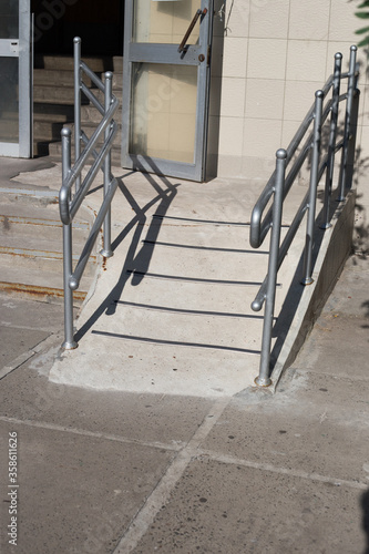 Ramp for people with disabilities and for those who has reduced mobility or for people with wheelchairs or bicycles