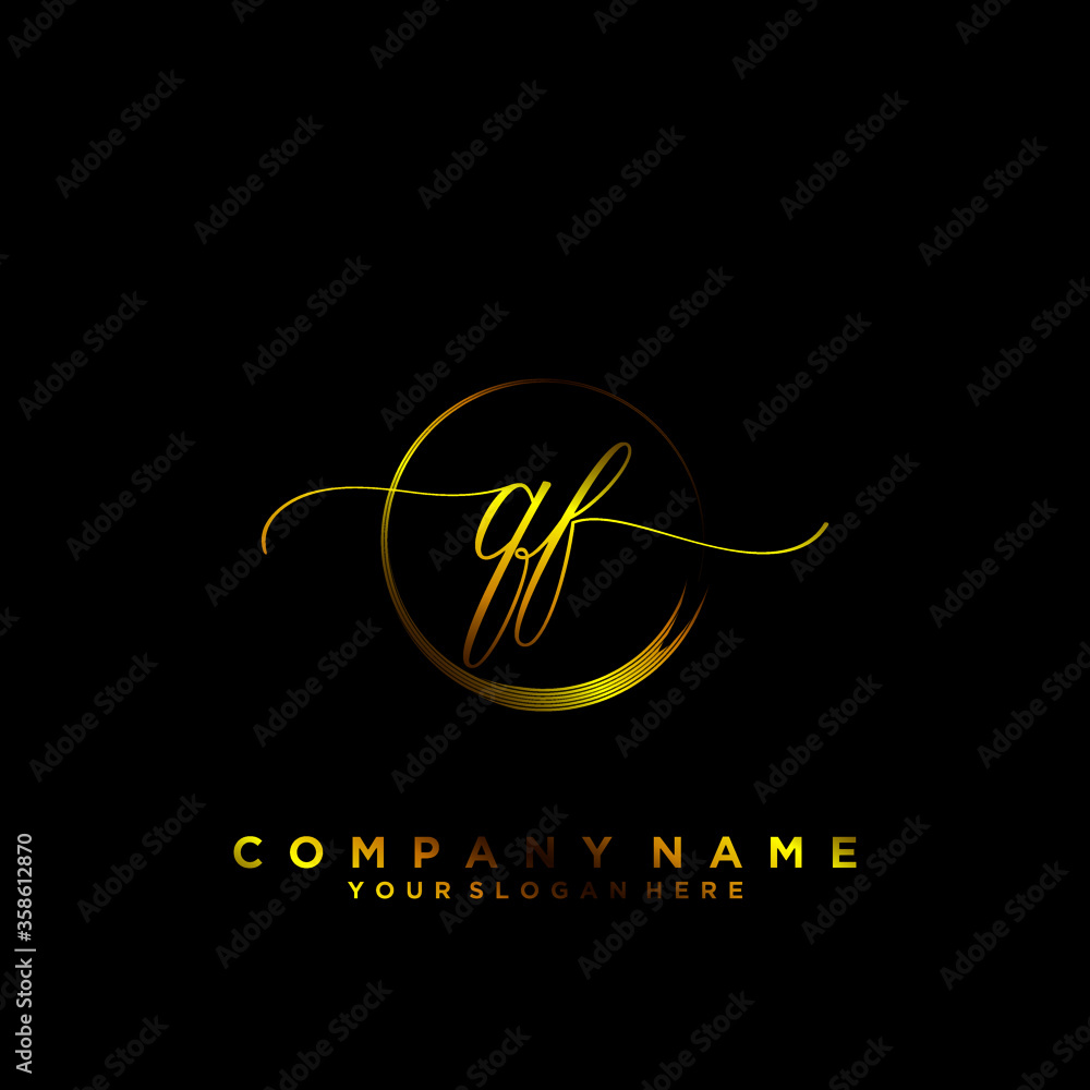 QF Initial handwriting logo vector
QF Initial handwriting logo vector