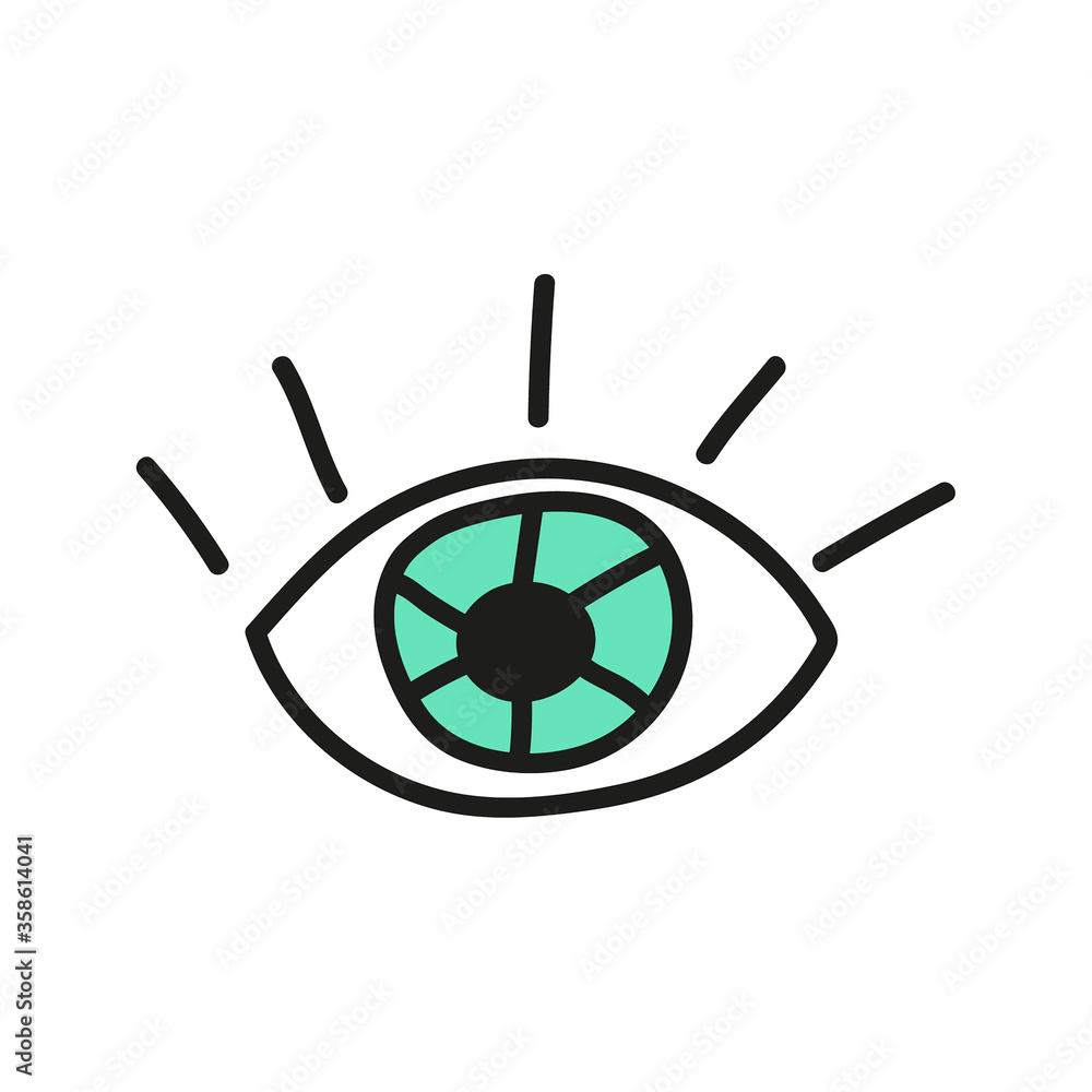 Doodle eye vector icon. Hand drawn design element. Doodle eye vector icon. Hand drawn design element.