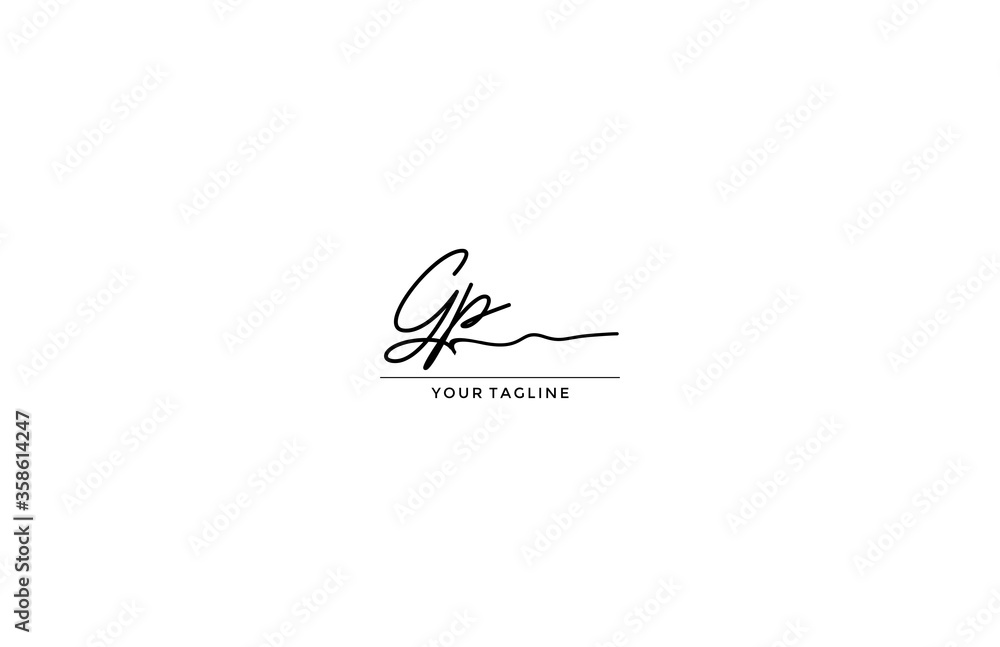 Handwritting Signature GP Logo