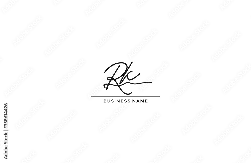 Handwritting Signature RK Logo