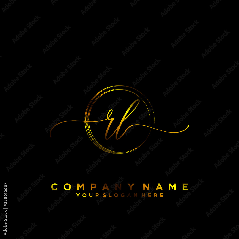RL Initial handwriting logo vector
RL Initial handwriting logo vector