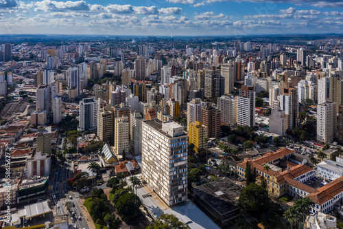 Campinas city hall building with city in the background, seen from above, Sao Paulo, Brazil,  © Erich Sacco