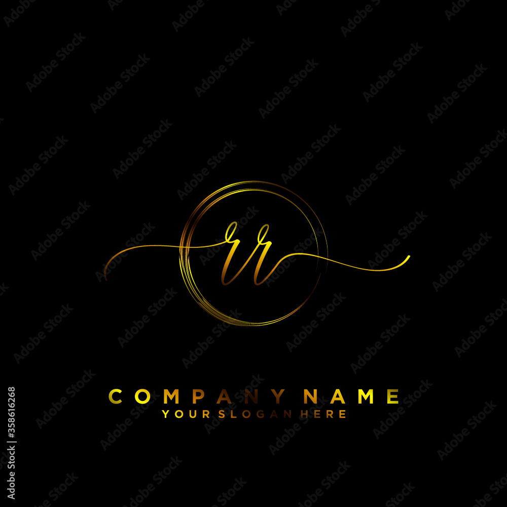 RR Initial handwriting logo vector
RR Initial handwriting logo vector